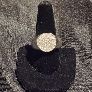 Paparazzi Silver Rhinestone Men's Ring